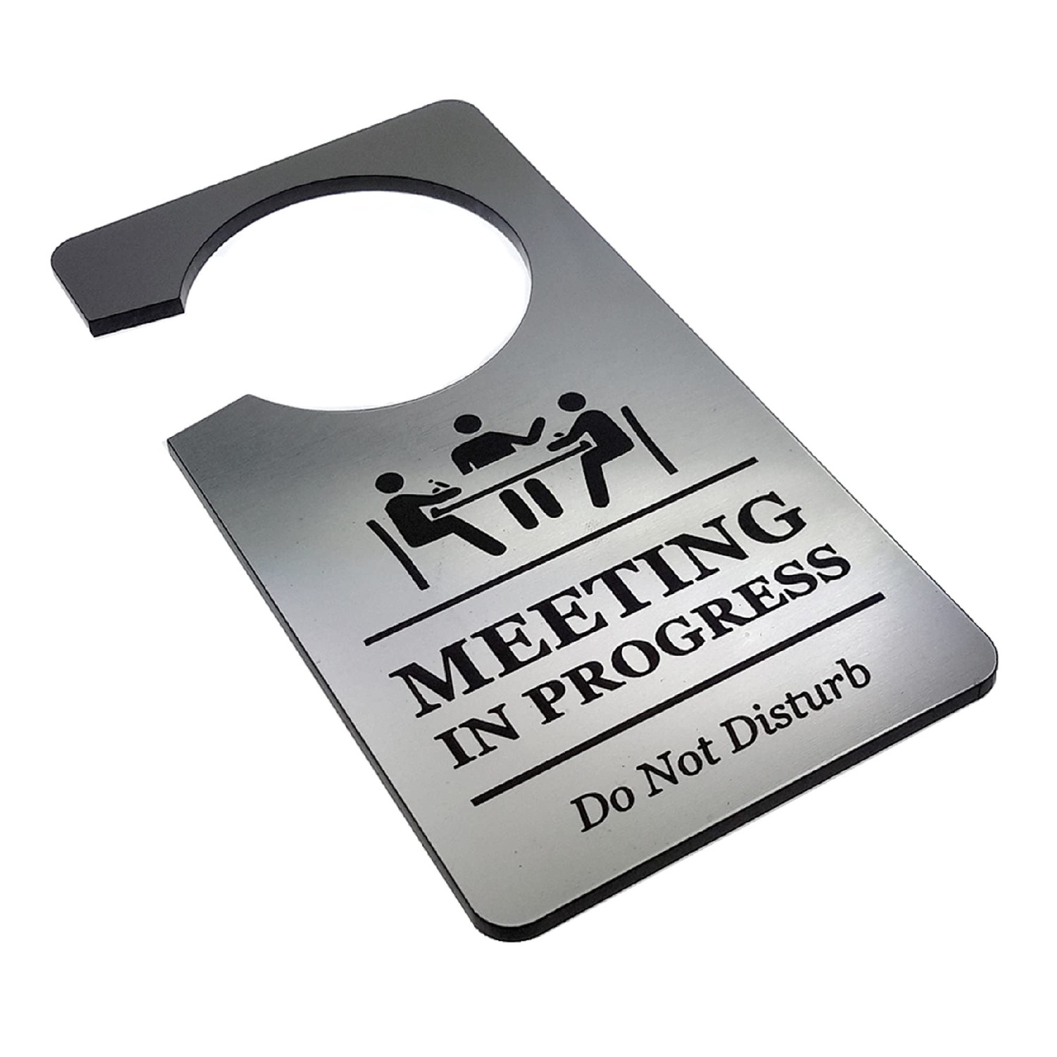 Meeting in Progress Do Not Disturb - Room or Door Hanger Sign made in ...
