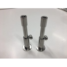 TMC 2 x Stainless Steel Stage stands with locking nuts, with 2 x 4 inserts