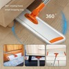 Microfiber Flat Wet-Dry Mop with 51" Adjustable Stainless Steel Handle,