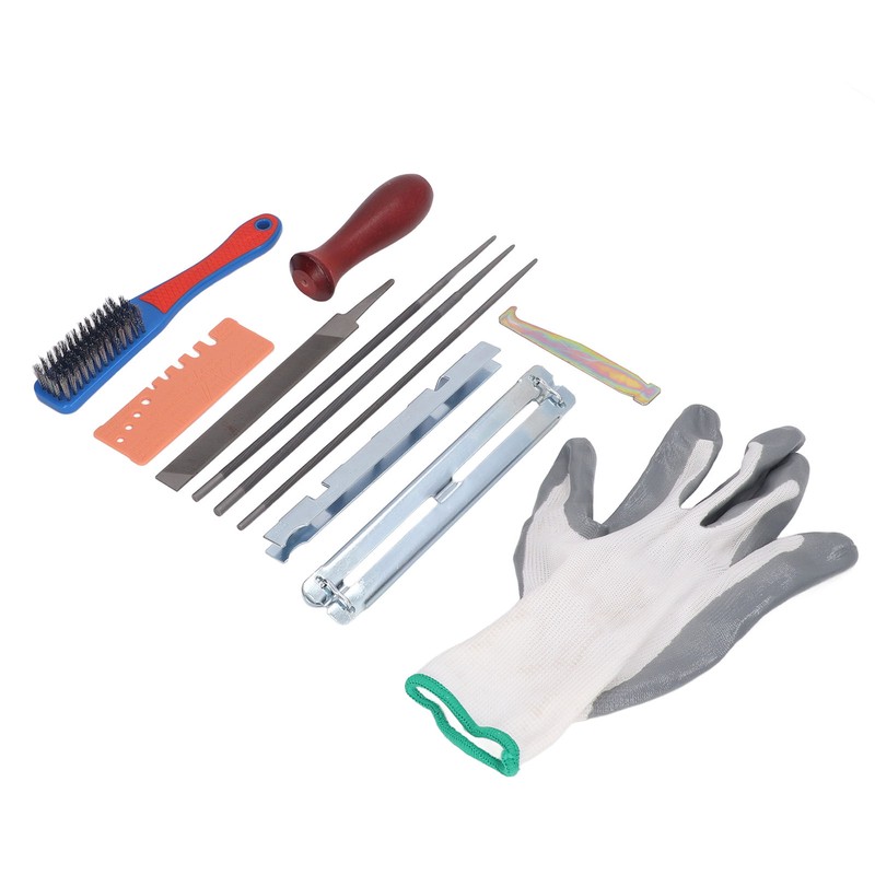 12Pcs Chainsaw Sharpener File Chain Saw Teeth Sharpening Tool Set