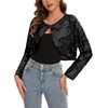 MINTLIMIT Sequin Cardigan Women's Short Open Cardigan Long Sleeve Bolero