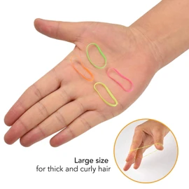 500 Multi Pack Essential Mini Hair Rubber Elastics for Kids Soft Stretchy Elastic Braiding Bands for Girl Braids, Large - Neon