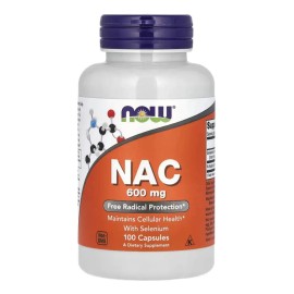 Now Nac 600 Acetil Cisteína Selenio Pote 100 Cápsulas