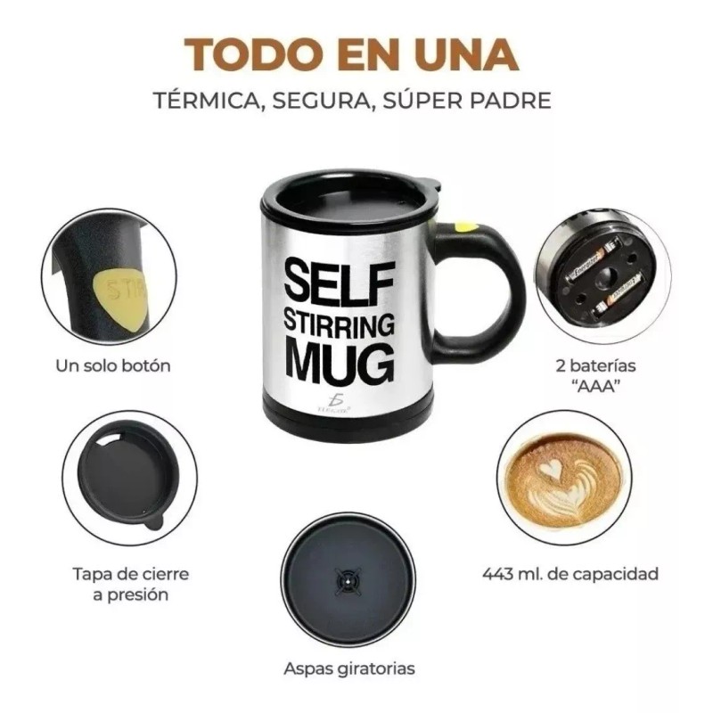 Yuqing Taza Termo Automatica Termica Cafe Agitador Mezcladora