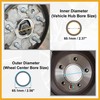Partuto 4pcs OD 65.1mm to ID 60.1mm Aluminum Alloy Car