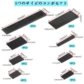 BSTKEY 28 Pcs Wedges PP Wedge Adjustment Wedge Polystyrene Wedges for Furniture Leveling Durable Anti-Slip Stability Black Assorted Sizes