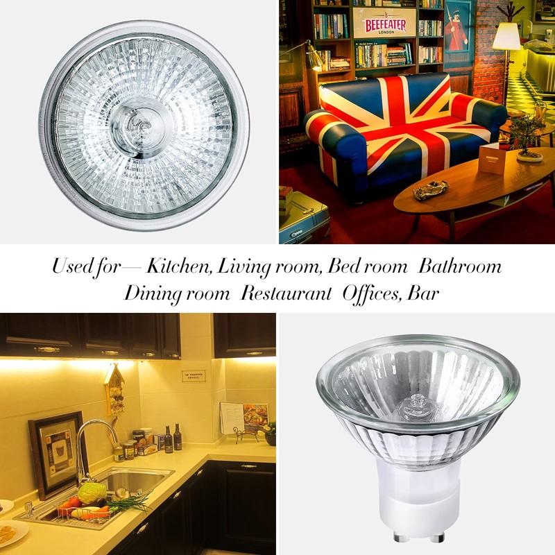 Pack of 8 GU10 Halogen Reflector Bulbs 35 Watt GU10