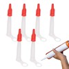 Caulk Nozzle Tip Tool,6X Caulking Tube Nozzle Tips | Red