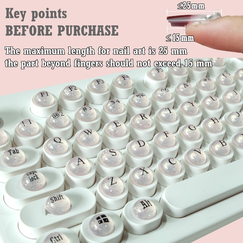 Ivaso Full Keyboard Keys Riser for Long Nails Typing and