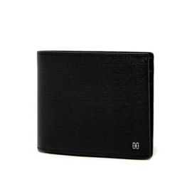 Daks (신세계강남점)DBWA2F833BK FELTON 블랙 가죽 DD로고 모던 클래식 반지갑 (DBW A2F833BK) FELTON Black Leather DD Logo Modern Classic Wallet