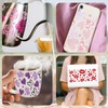 UV DTF Cup Wrap,8Sheet Cute Flowers Hearts Plant lips Design