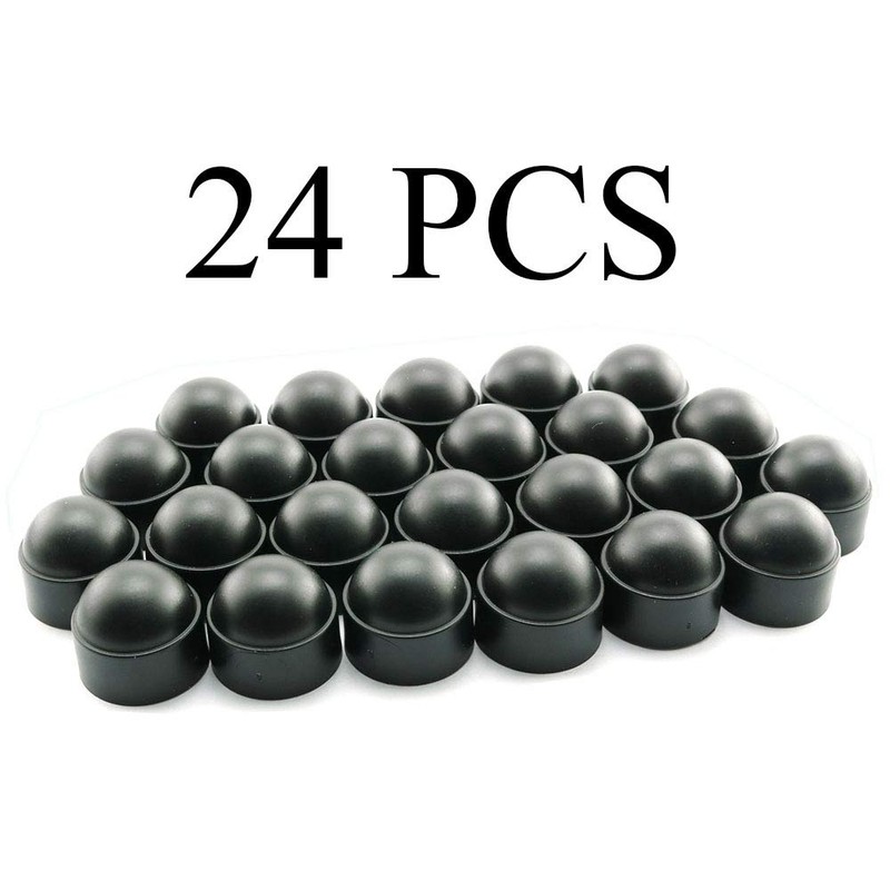 Pro Bamboo Kitchen Bolt Nut Protection Cap 24PCS M8x13 Black