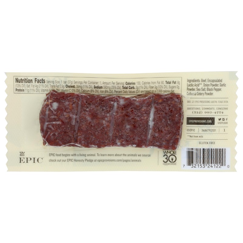Epic Provisions Beef Sea Salt & Pepper Bar, 1.3 Oz