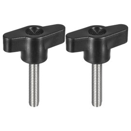 QUARKZMAN Pack of 2 Clamping Screw Knob, M6 x 30 mm 304 Stainless Steel T-shaped Thumb Screws Handle for Quick Replacement of Hand Tightening Knob