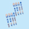 Square Press on Nails Long Fake Nails Blue Ombre False