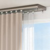 Double Curtain Track Ceiling Mount Silent Smooth, Aluminum Construction, Ideal
