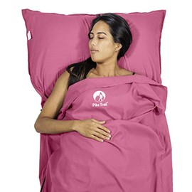 Pike Trail Sleeping Bag Liner – Travel and Camping Sheet, Lightweight and Compact Insert with Full Length Zipper and Guarantee (Bubble Gum Pink, Large, 82" L x 41" W)
