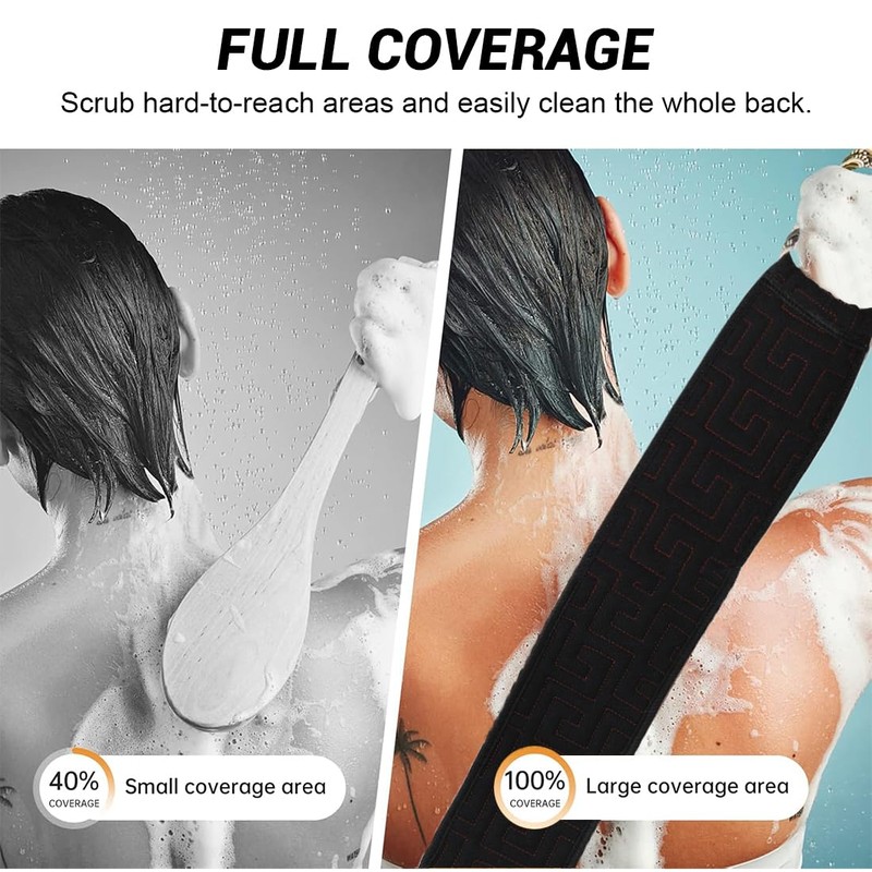 Back Scrubber, Back Brush Shower, Exfoliating Back Scrubber for Shower,