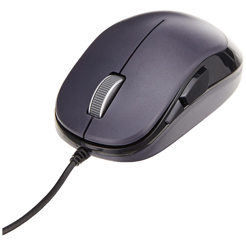 Elecom M-Y9UBBK Blue LED Mouse, EPRIM, Wired, 5 Buttons, Black