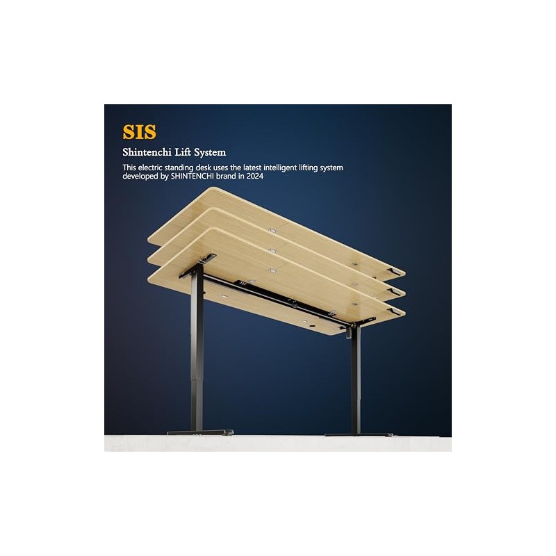 Shintenchi Standing Desk, 71x24 Inch Height Adjustable Electric Sit Stand