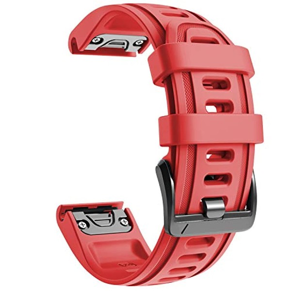 YOCAHU 20mm black buckle Compatible With Fenix 6S Watch Band