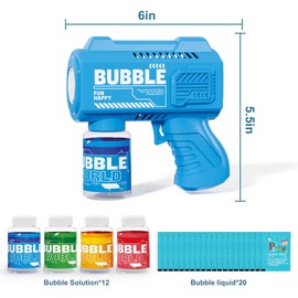 SmartYeen 8-Pack Automatic Bubble Gun,Bubble Machine Blower Outdoor Toys for Toddlers Ages 1-8 Gifts Wedding Party Favors