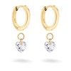 Tamaris TJ-0366-E-16 Creole Earrings, Stainless Steel, Cubic Zirconia