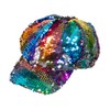 Boland 33004 - Rainbow Switch Hat, Reversible Sequins, Rainbow/Silver, Accessory,