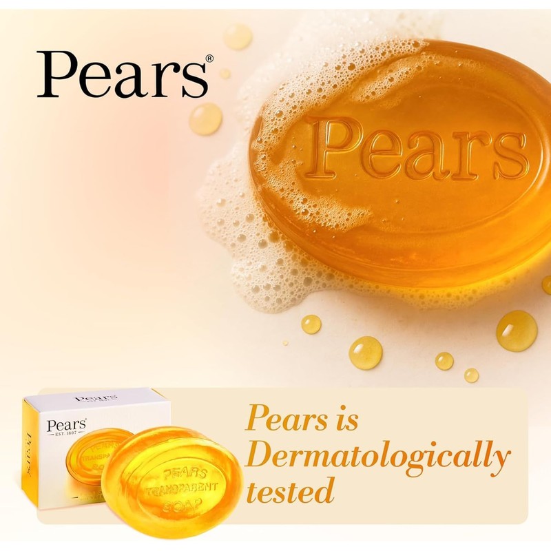 Pears Pure & Gentle Transparent Soap Bar 3 Pack (125g