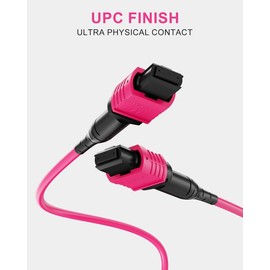 VANDESAIL 5M MPO to MPO OM4 Cable, 10/40/100GB 8 Fibers Type B Female, Multimode LSZH MTP, OM3 Compatible, for Transition Boxes -5M(16.4FT)