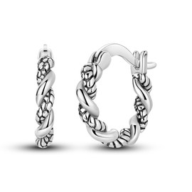 Hapour Sterling Silver 925 Hoop Earrings for Women Small Hoop Earrings Cartilage Helix Earrings Women, Sterling Silver, Cubic Zirconia