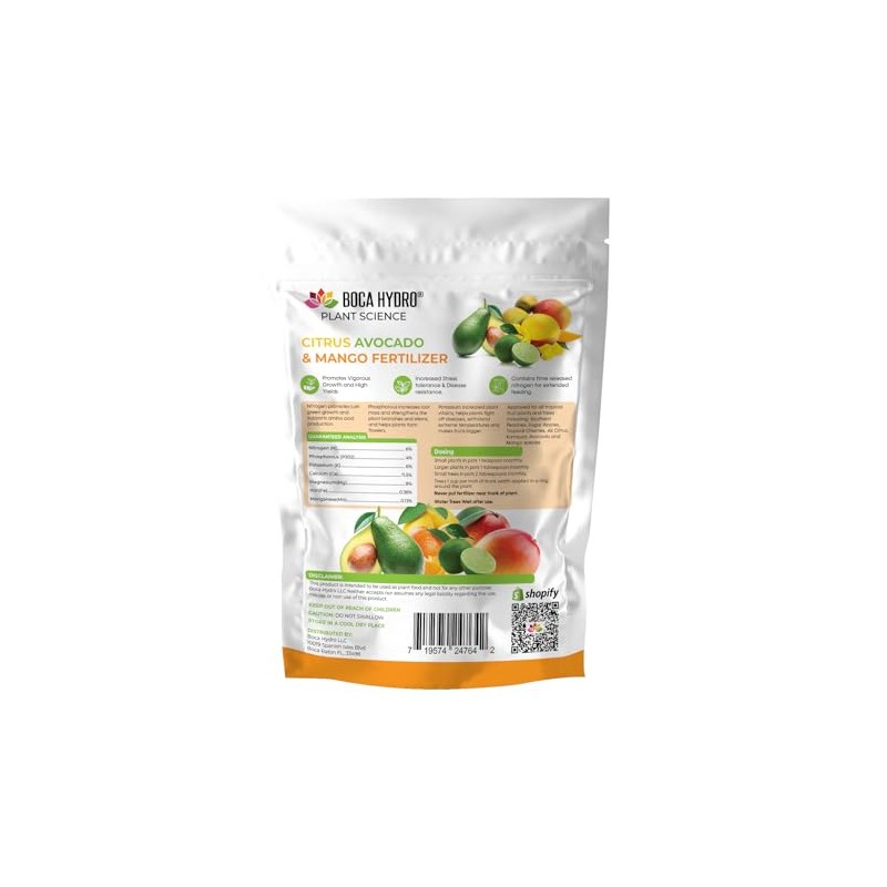 Boca Hydro Granular Citrus Avocado and Mango Fertilizer 6-4-6 +