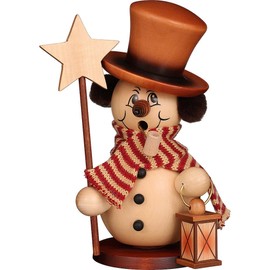 Christian Ulbricht Incense Smoker Snowman Star Carrier Natural 23.5 cm