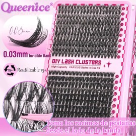 Kit De Extensiones Pestañas 800racimos Volumen D-mix 8-16mm