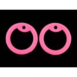 4 Pink Glow in Dark Silicone Military Army Dog Tag Silencers Rubber Silencer