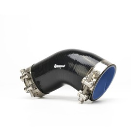 Tucool Racing Universal 4-Ply High Performance 45 Degree Elbow Reducer Coupler Silicone Hose Turbo/Intercooler/Intake Piping Length 4” Thickness 5mm with T-Bolt Clamp (Black, 45 Degree 2.75" to 3")