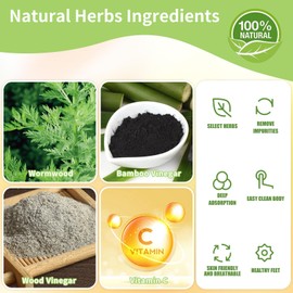 hee creek Wormwood Foot Pads, Wormwood Patches Moxibustion Patches 40PCS,Wormwood Pads Wormwood Bamboo Vinegar 艾草足贴 艾草贴