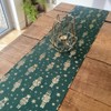 Nutcracker Christmas Table Runner Festive Green Gold Velvet Table Runner