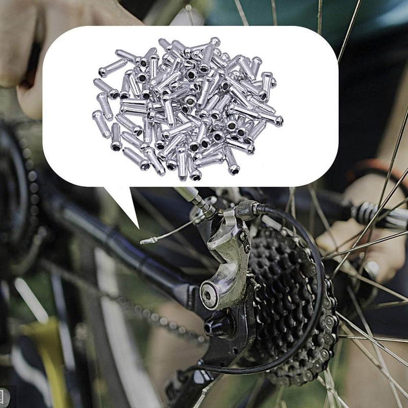 (100 Pieces) Bicycle Tip Cap, Brake Wire End Cap, Shift