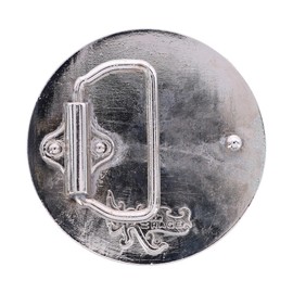 CTM® Blank Circle Belt Buckle, Silver