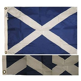 JumpingLight 2x3 Embroidered Scotland Cross 210D Sewn Nylon Flag 2x3 2 Clips - Quality Flags