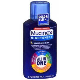 Mucinex Nightshift Severe Cold & Flu Liquid 6oz