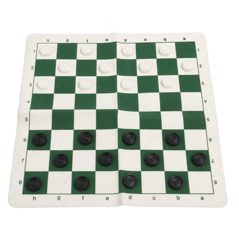 Chess Checkers Set PP Chess Pieces PU Imitation Leather Chess