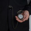 Afcrho Pocket Watch for Men Women Black Dragon and Phoenix