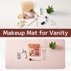 Makeup Mat for Vanity Top Protector, Waterproof Dual-Sided PU Leather