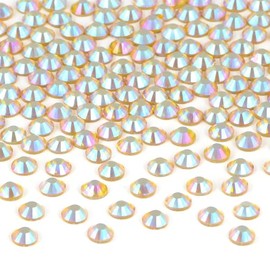 1440 Pieces SS20 Citrine AB Hotfix Rhinestones Flatback Round Crystal Glass Rhinestones Gems for Crafts Nail Face Art Clothes Shoes Bags DIY