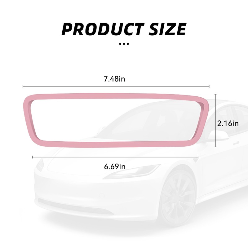 Tioollev Car Rear View Mirror Protector Frame, Silicone Auto Rearview