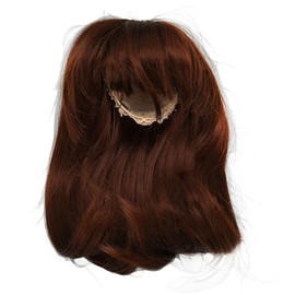DIY Simulated Scalp BJD Wig with Bangs 1 6 High Temperature Silk Doll Hair Wig Suitable for 15.5 to 17cm Dolls (Dark Brown)