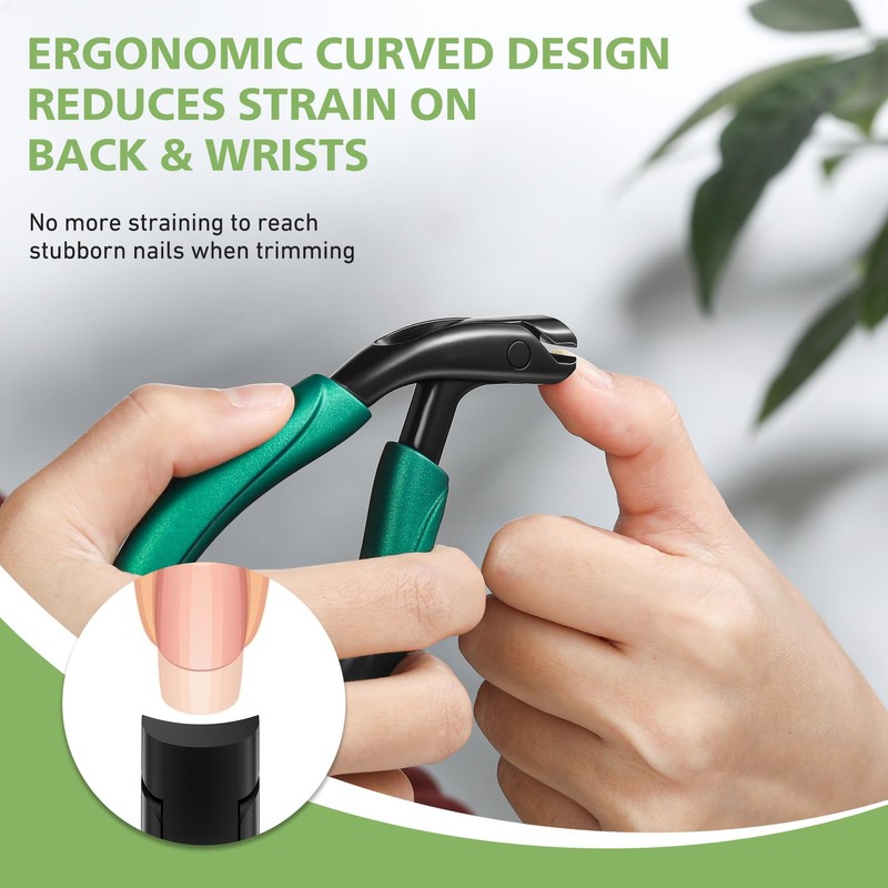 BALUCA Curved Head Toenail Clippers for Seniors for Thick Toenails,
