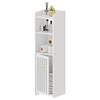 POBOMULI Small Bathroom Storage Cabinet, Narrow Bathroom Organizers with Door